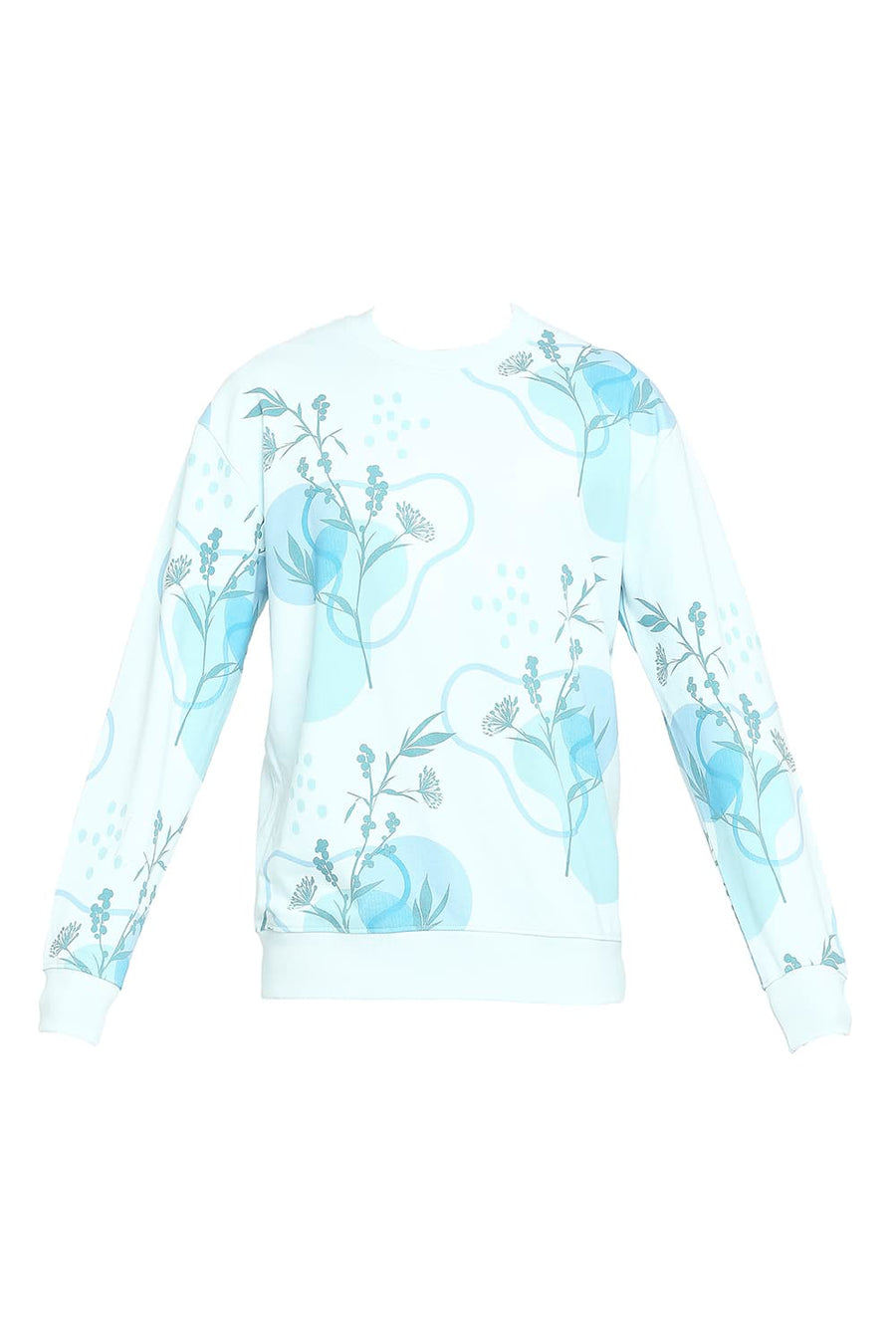 BASICS COMFORT FIT SALTWATER SLIDE COTTON NON BRUSHED FLEECE PRINTED PULLOVER SWEATSHIRT