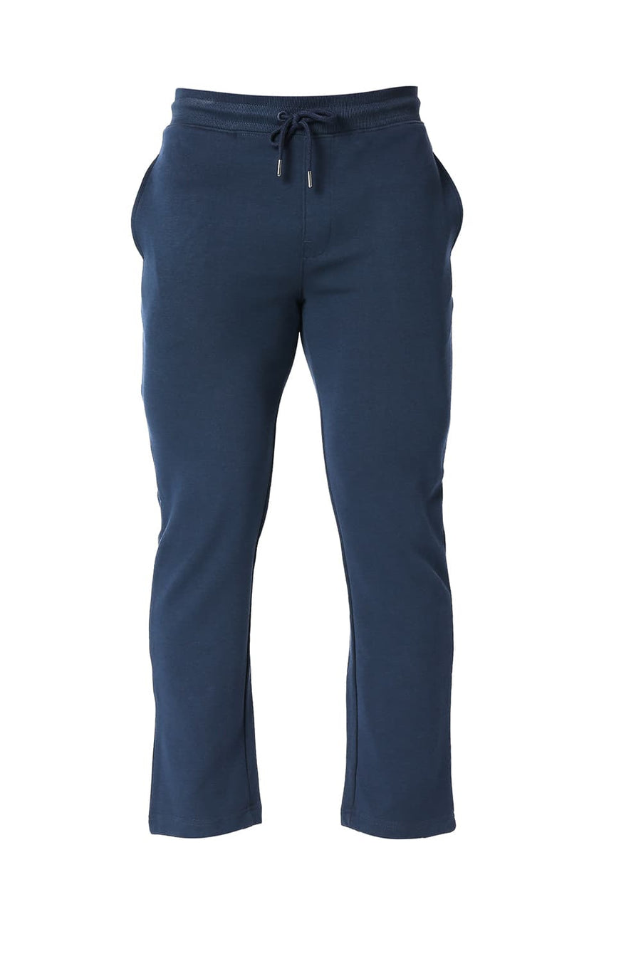 BASICS SLIM FIT DRESS BLUE COTTON POLYESTER TRACK PANT
