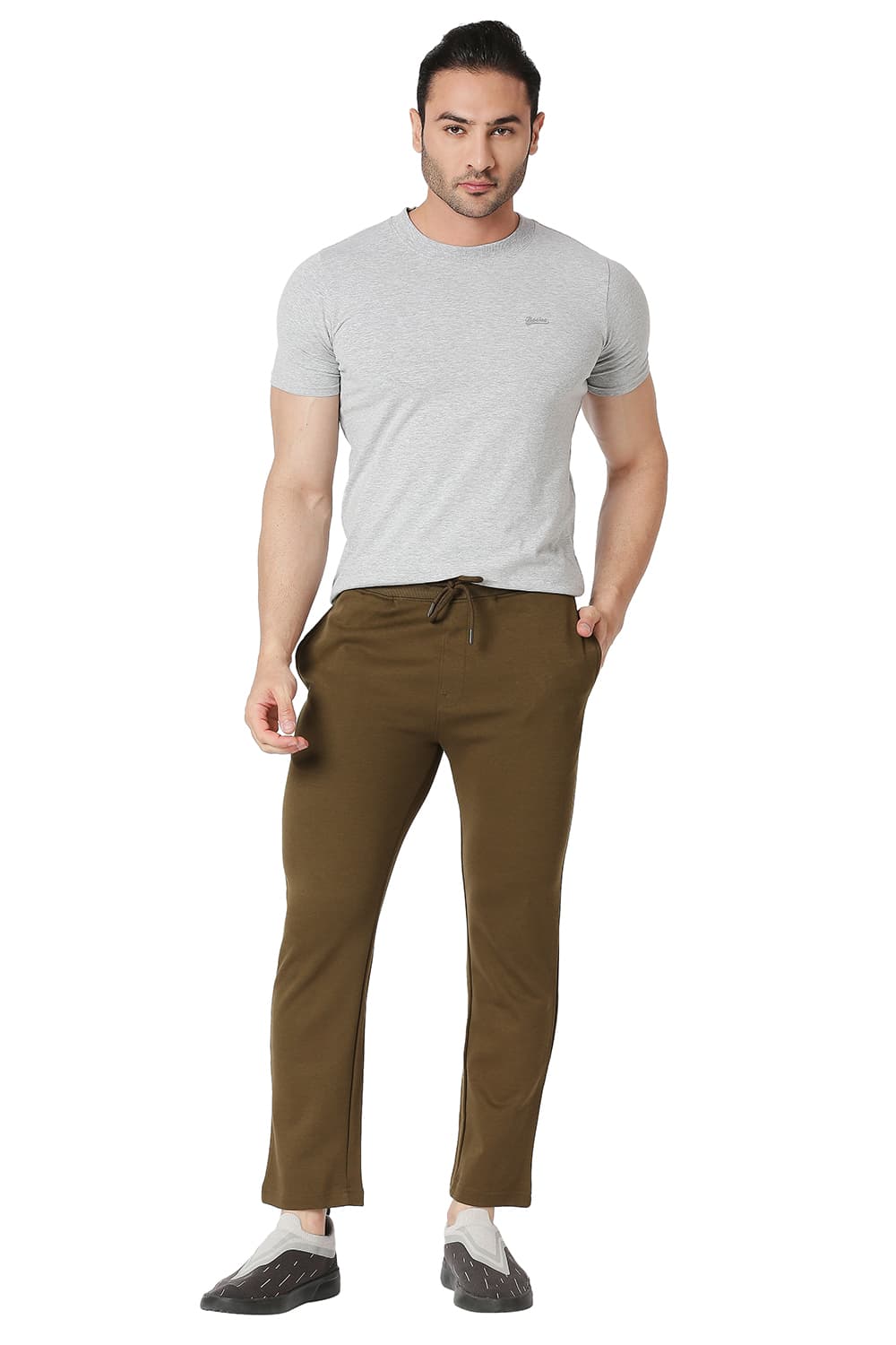 BASICS SLIM FIT COTTON POLYESTER TRACK PANT