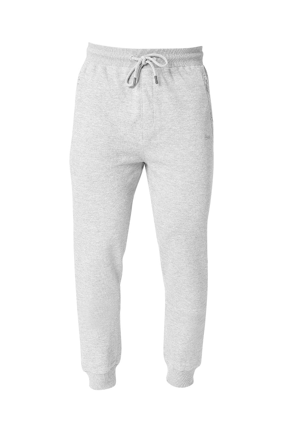 BASICS JOGGER FIT GREY MELANGE COTTON POLYESTER TRACK PANT