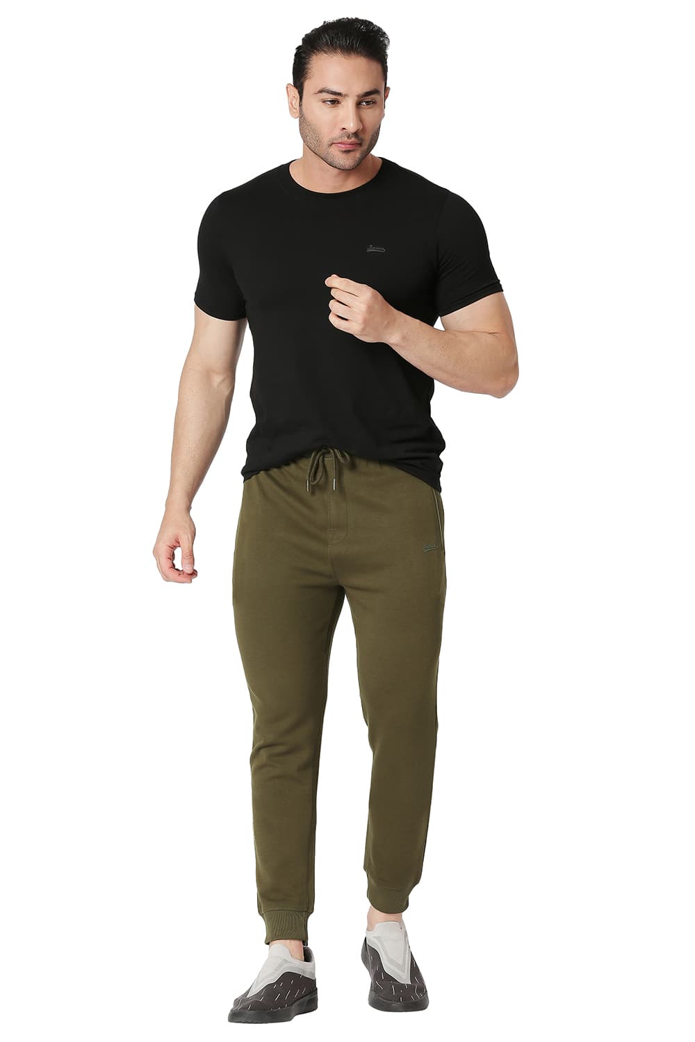 BASICS JOGGER FIT COTTON POLYESTER TRACK PANT