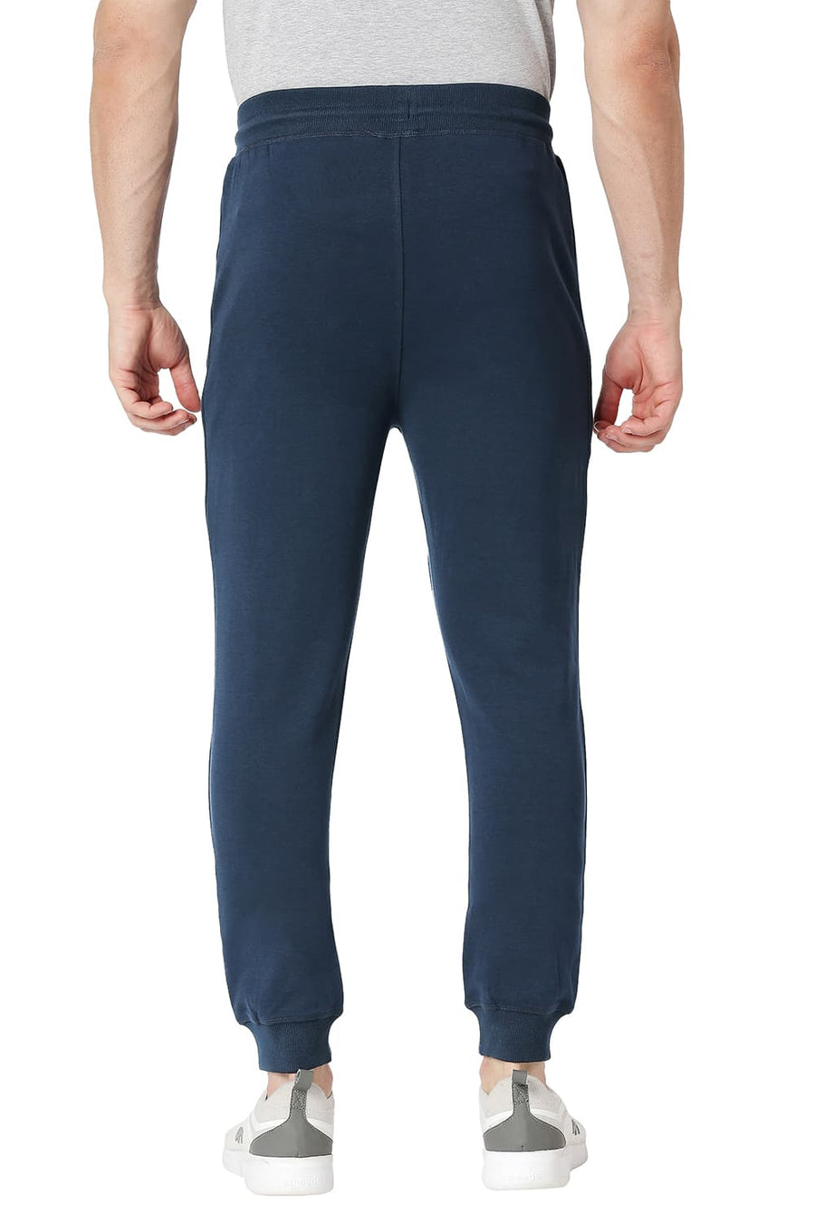 BASICS JOGGER FIT DRESS BLUE COTTON POLYESTER TRACK PANT