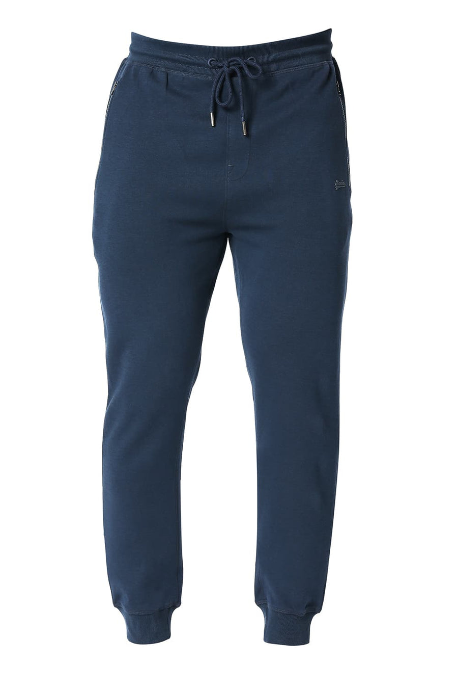 BASICS JOGGER FIT DRESS BLUE COTTON POLYESTER TRACK PANT