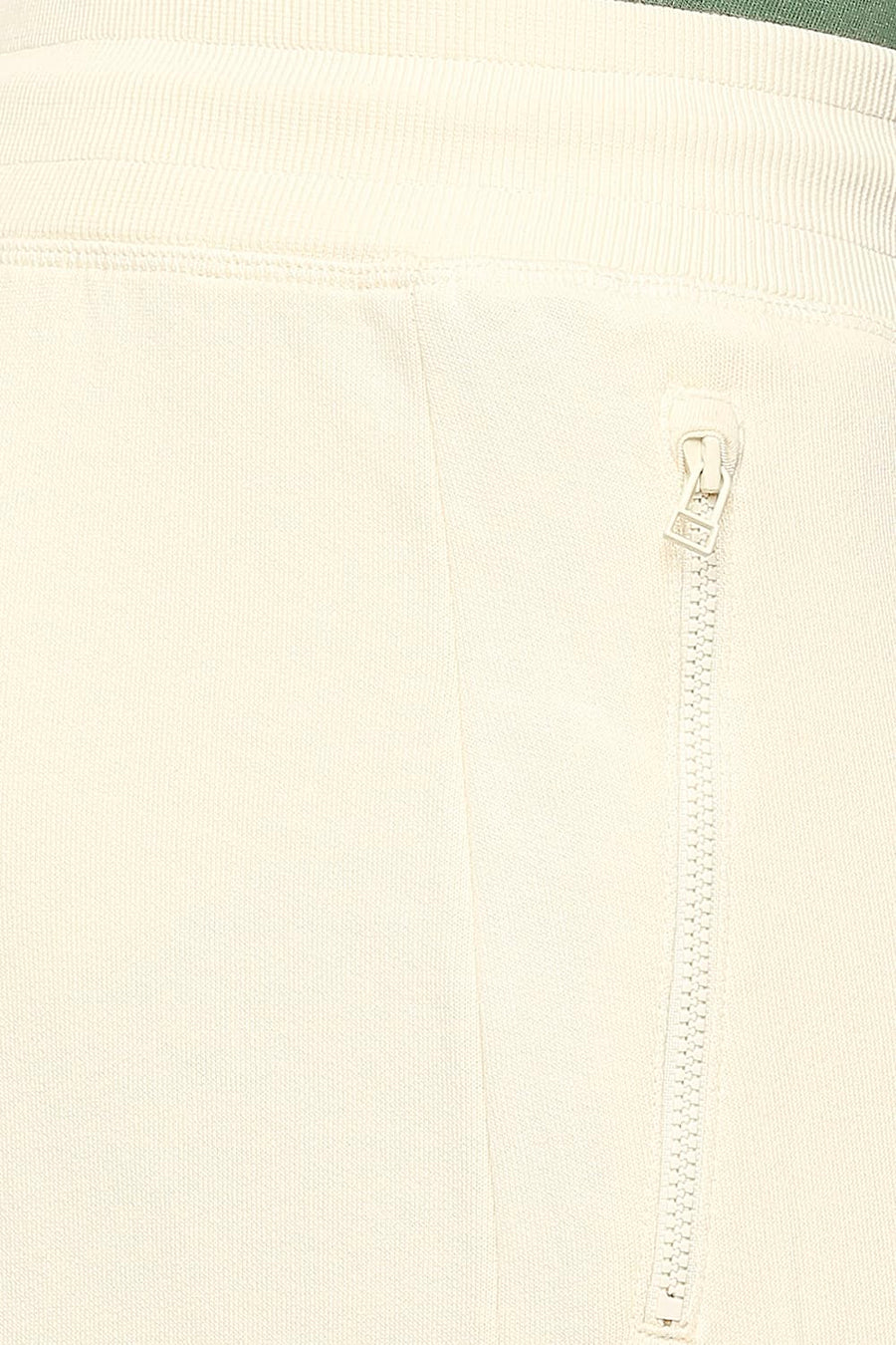 BASICS JOGGER FIT PEARLED IVORY COTTON TRACK PANT