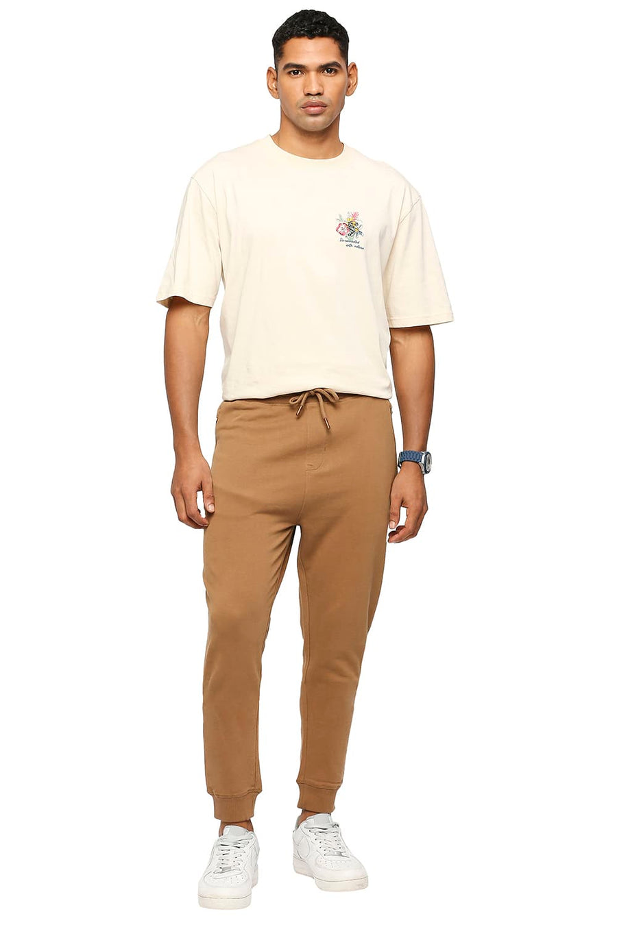 BASICS JOGGER FIT MALT BALL COTTON TRACK PANT
