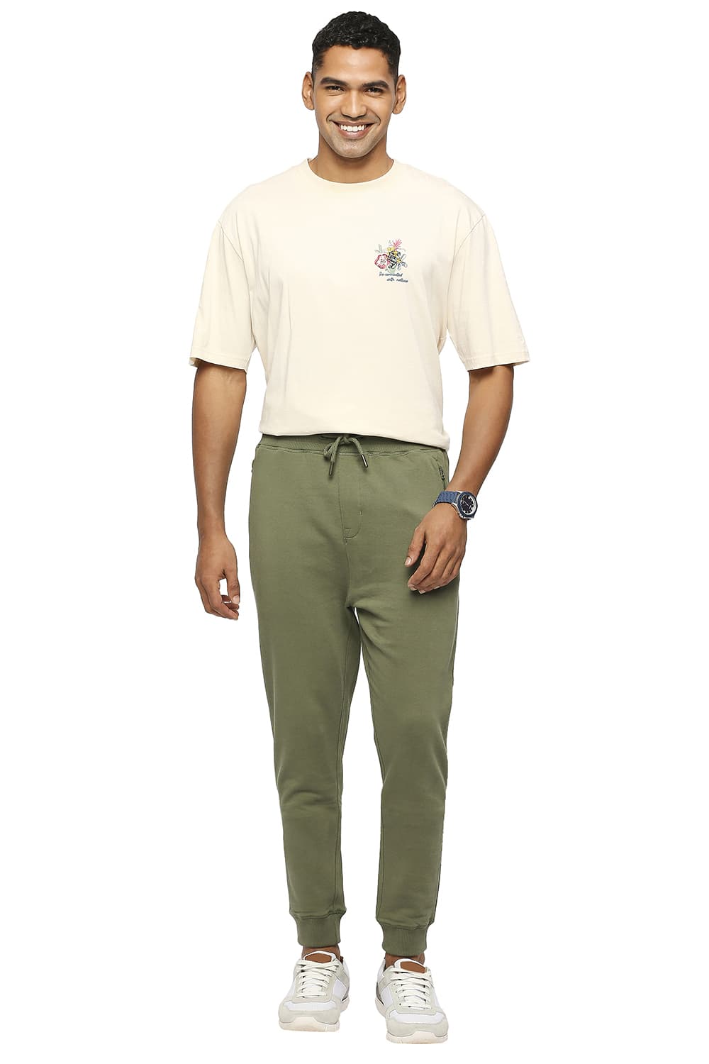 BASICS JOGGER FIT COTTON TRACK PANT