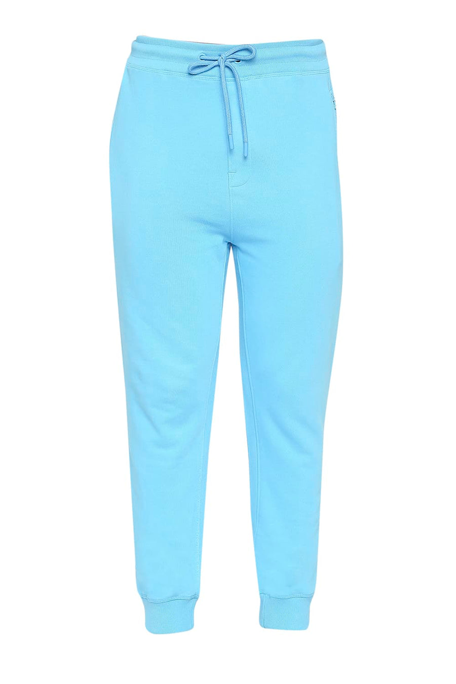 BASICS JOGGER FIT LICHEN BLUE COTTON TRACK PANT
