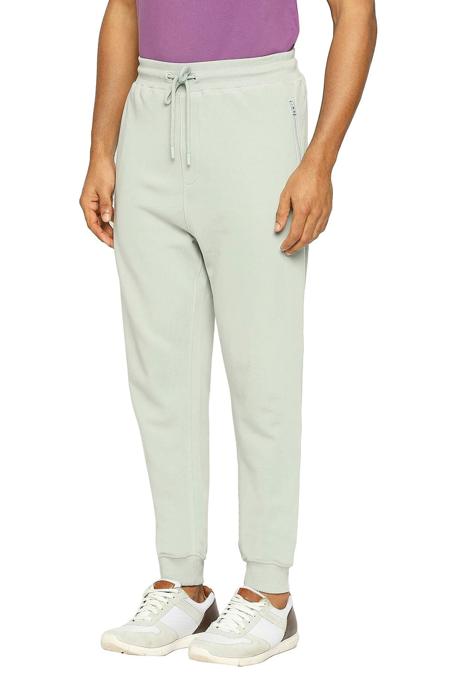 BASICS JOGGER FIT PURITAN GRAY COTTON TRACK PANT