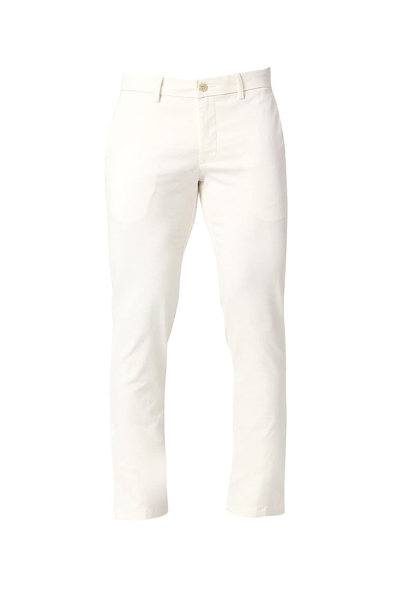 BASICS TAPERED FIT COTTON STRETCH TROUSERS