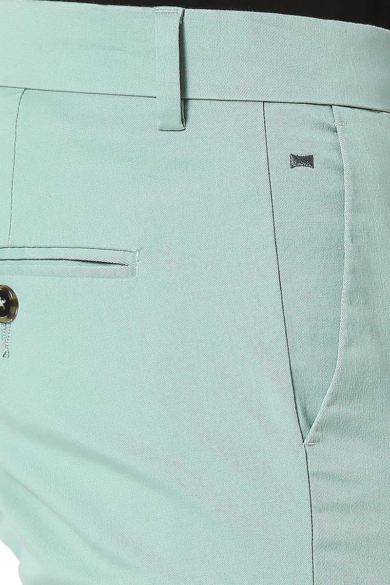 BASICS TAPERED FIT COTTON STRETCH TROUSERS