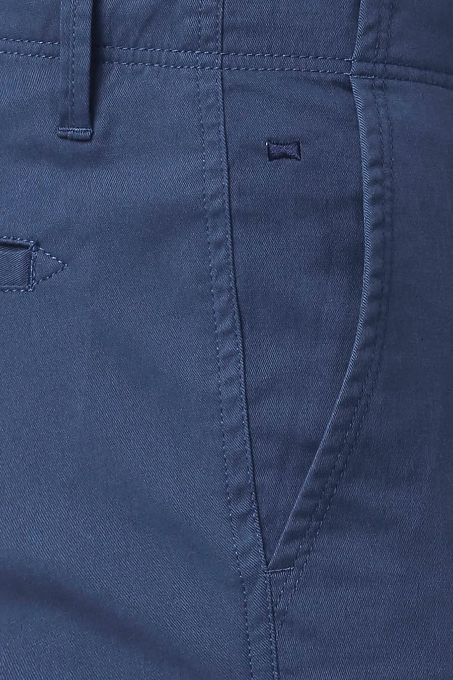 BASICS TAPERED FIT ENSIGN NAVY COTTON STRETCH TROUSERS