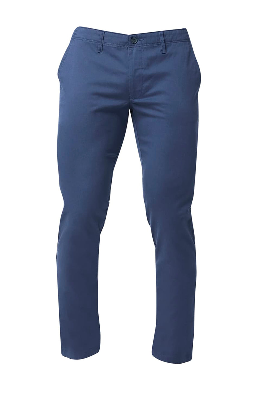 BASICS TAPERED FIT ENSIGN NAVY COTTON STRETCH TROUSERS