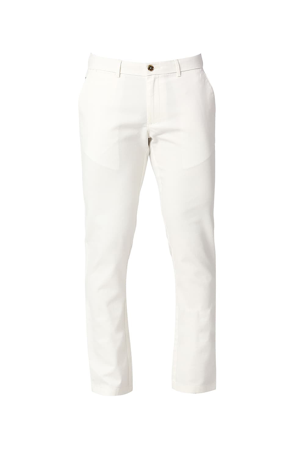 BASICS TAPERED FIT COTTON STRETCH TROUSERS