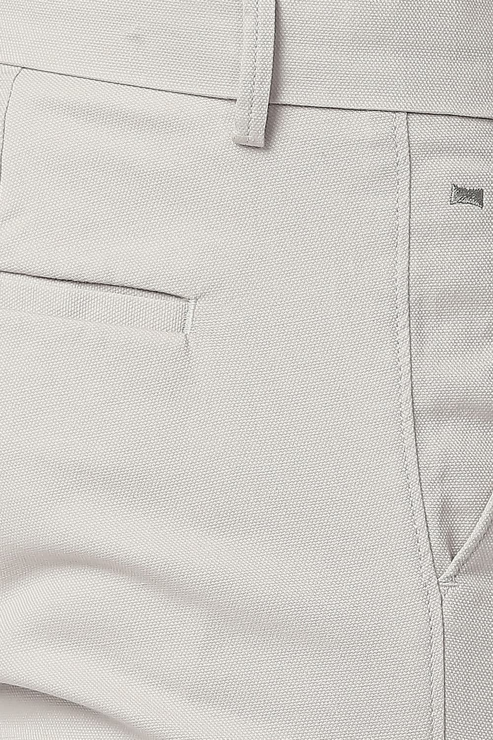 BASICS TAPERED FIT COTTON STRETCH TROUSERS