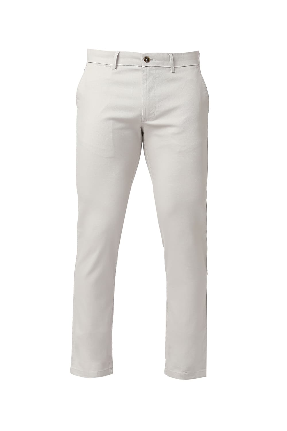 BASICS TAPERED FIT COTTON STRETCH TROUSERS