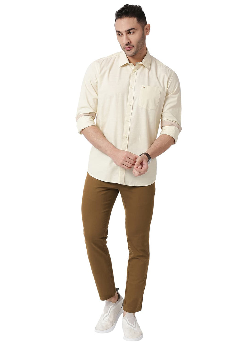 BASICS TAPERED FIT COTTON STRETCH TROUSERS