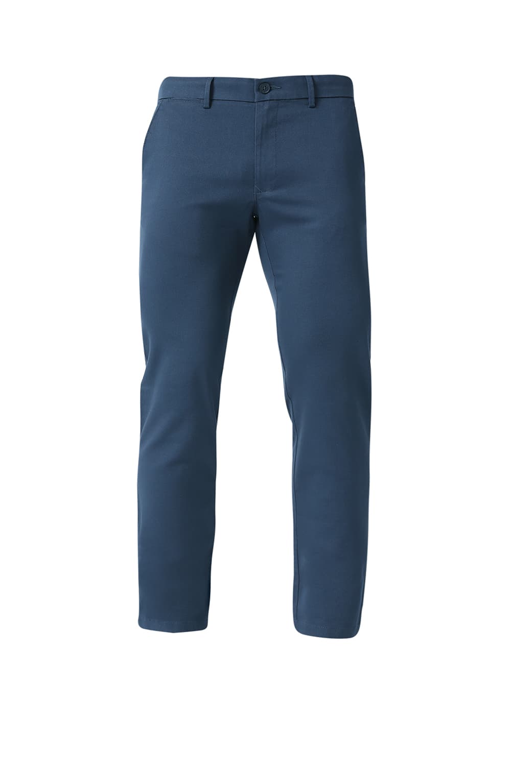 BASICS TAPERED FIT COTTON STRETCH TROUSERS