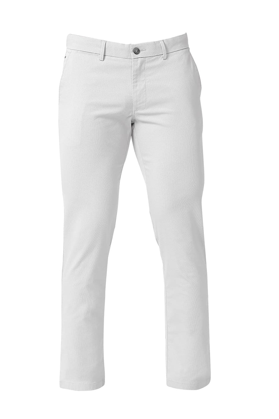 BASICS TAPERED FIT ANTARCTICA GREY COTTON STRETCH TROUSERS
