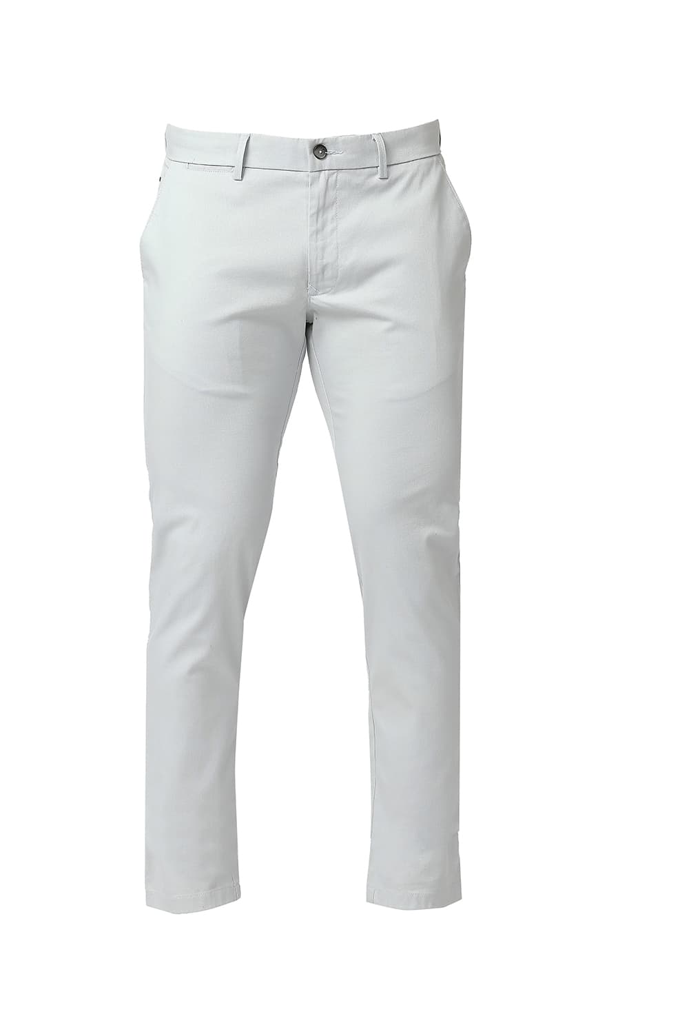 BASICS TAPERED FIT COTTON STRETCH TROUSERS