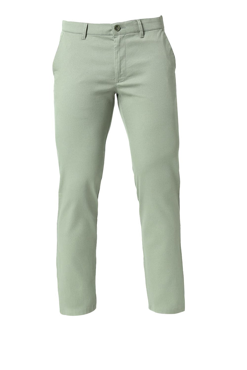 BASICS TAPERED FIT COTTON STRETCH TROUSERS