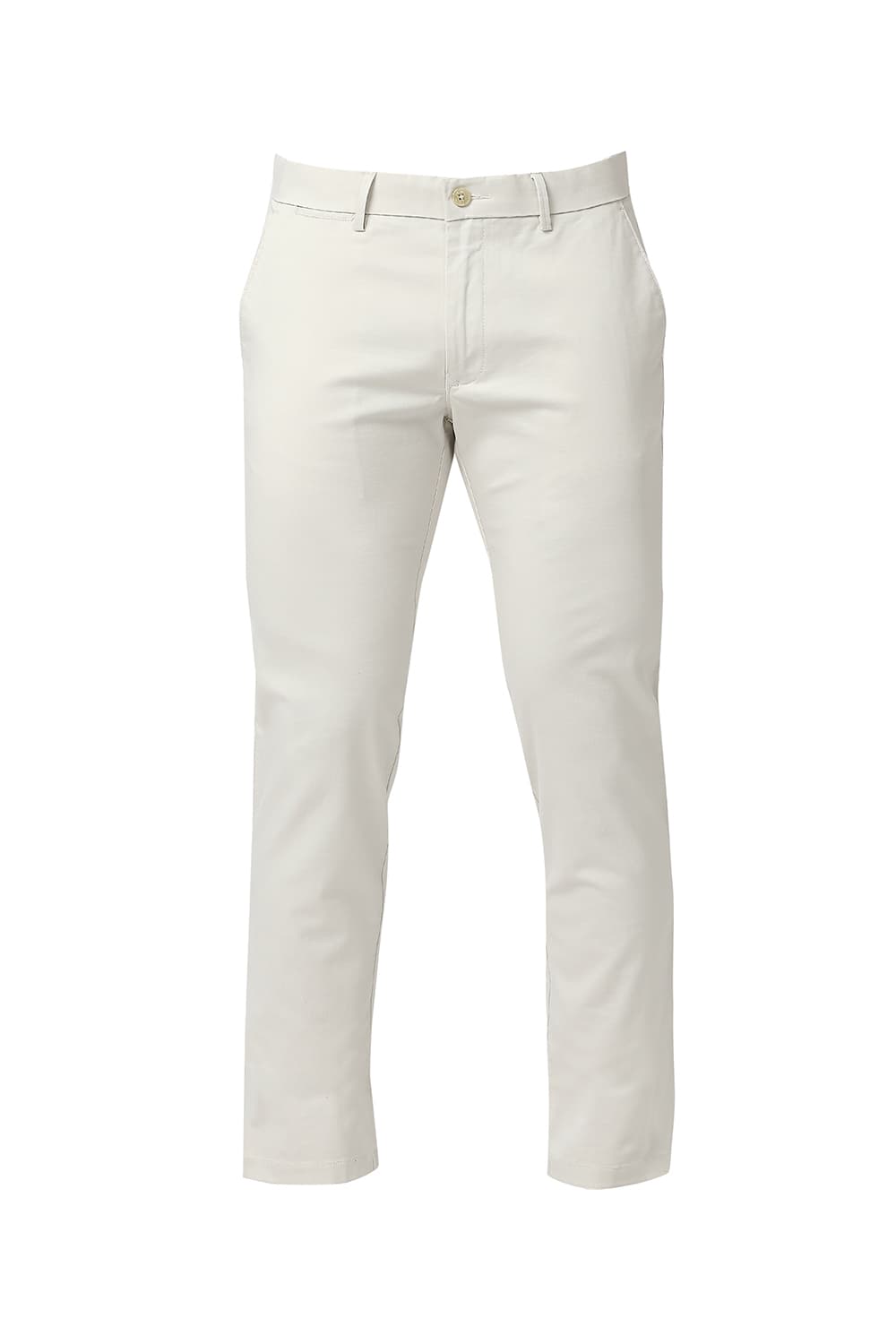 BASICS TAPERED FIT COTTON STRETCH TROUSERS