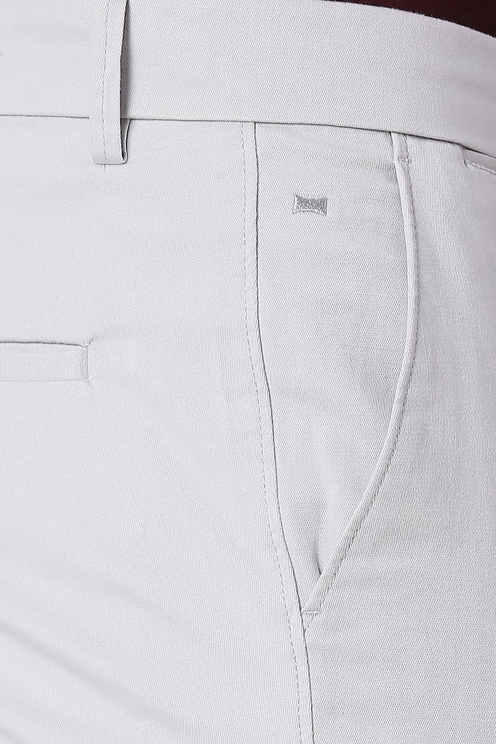 BASICS TAPERED FIT COTTON STRETCH TROUSERS