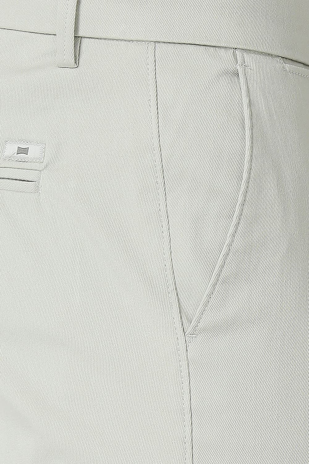 BASICS TAPERED FIT COTTON STRETCH TROUSERS