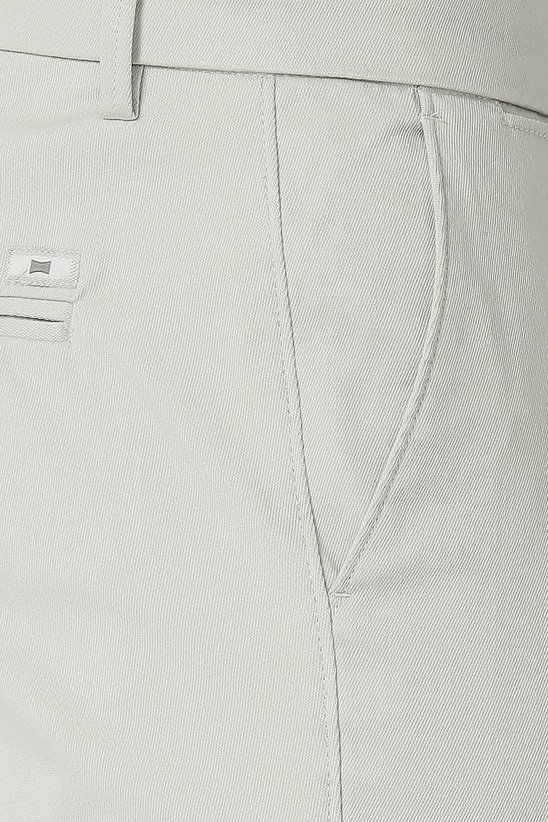 BASICS TAPERED FIT COTTON STRETCH TROUSERS