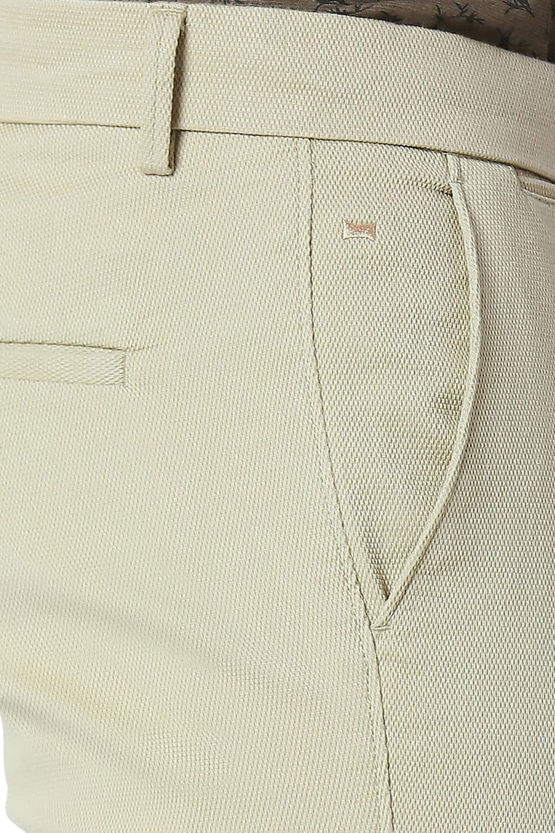 BASICS TAPERED FIT COTTON STRETCH TROUSERS