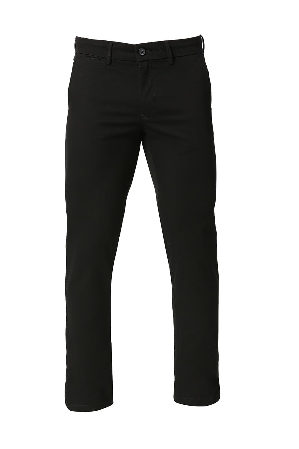 BASICS TAPERED FIT COTTON STRETCH TROUSERS