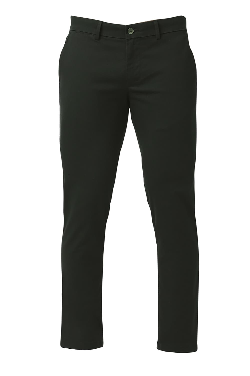 BASICS TAPERED FIT COTTON STRETCH TROUSERS