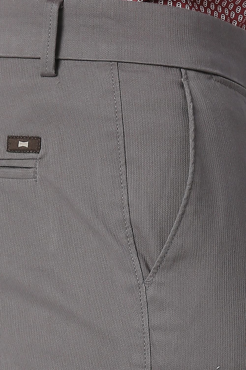 BASICS TAPERED FIT COTTON STRETCH TROUSERS