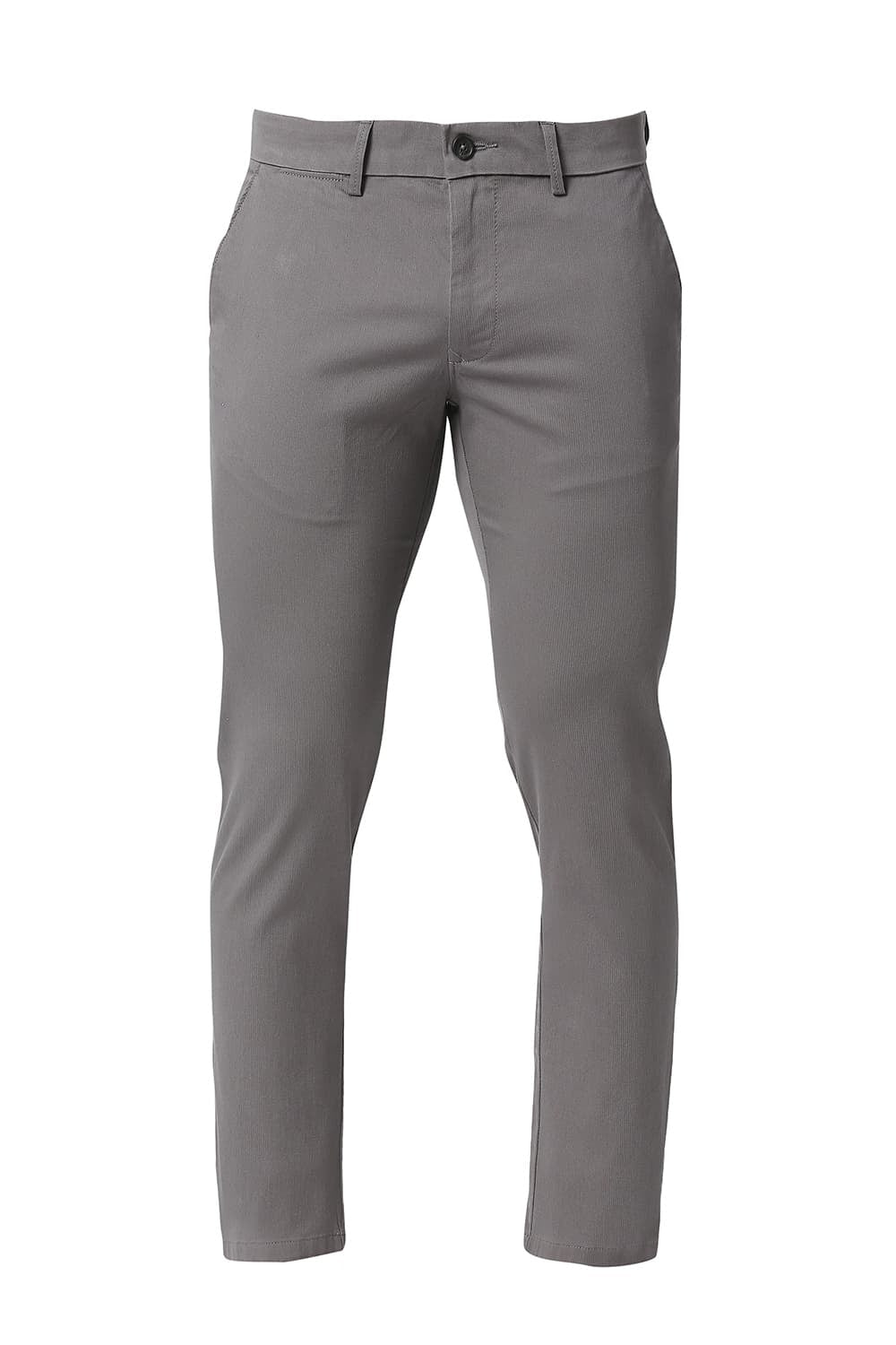 BASICS TAPERED FIT COTTON STRETCH TROUSERS