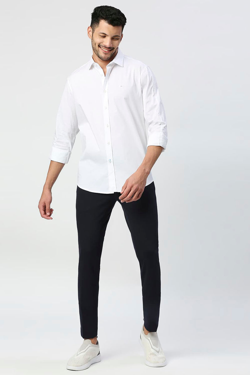 Tapered Fit Poly Rayon Stretch Knit Trousers