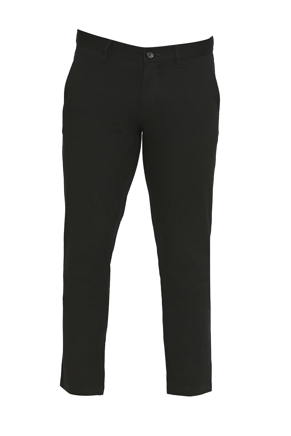 BASICS TAPERED FIT COTTON STRETCH TROUSERS