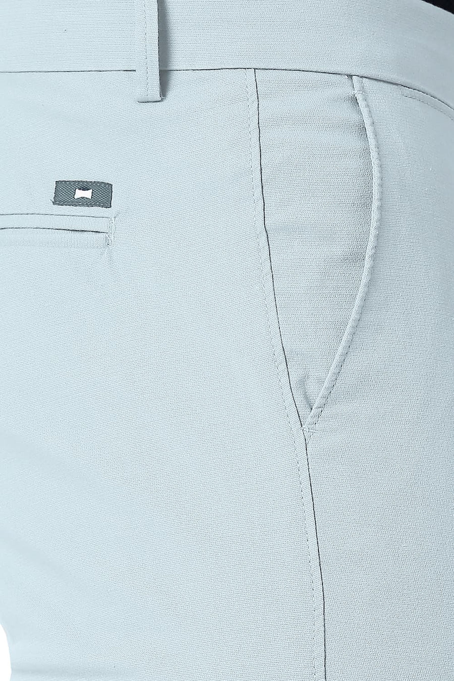 BASICS SKINNY FIT PLEIN GREY COTTON STRETCH TROUSERS