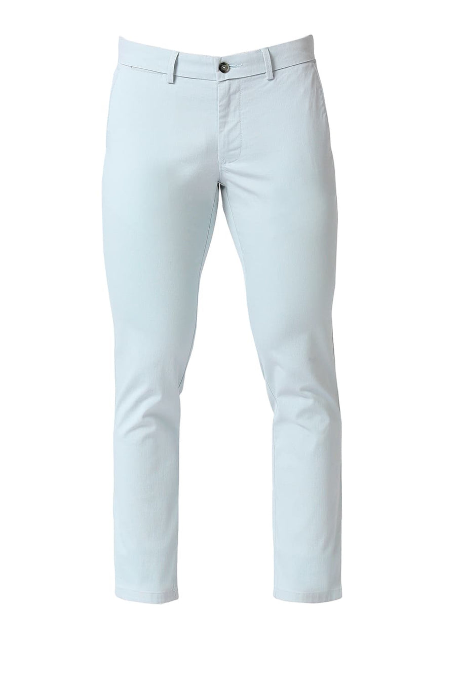 BASICS SKINNY FIT PLEIN GREY COTTON STRETCH TROUSERS