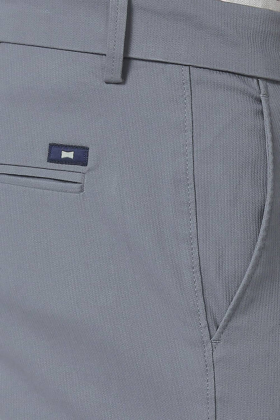 BASICS SKINNY FIT TURBULENCE BLUE COTTON STRETCH TROUSERS
