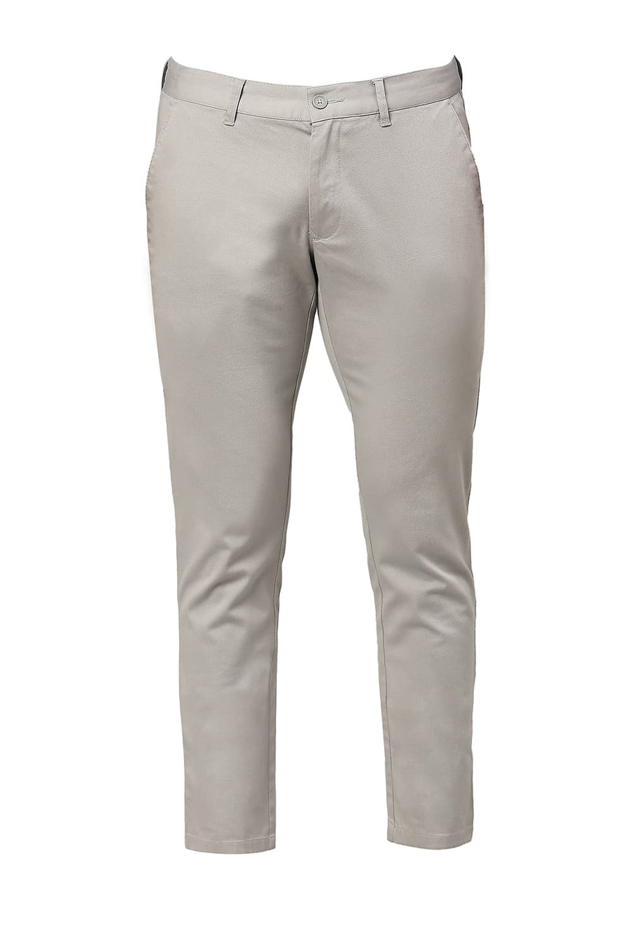 BASICS TAPERED FIT AGATE STONE COTTON STRETCH DOBBY TROUSERS