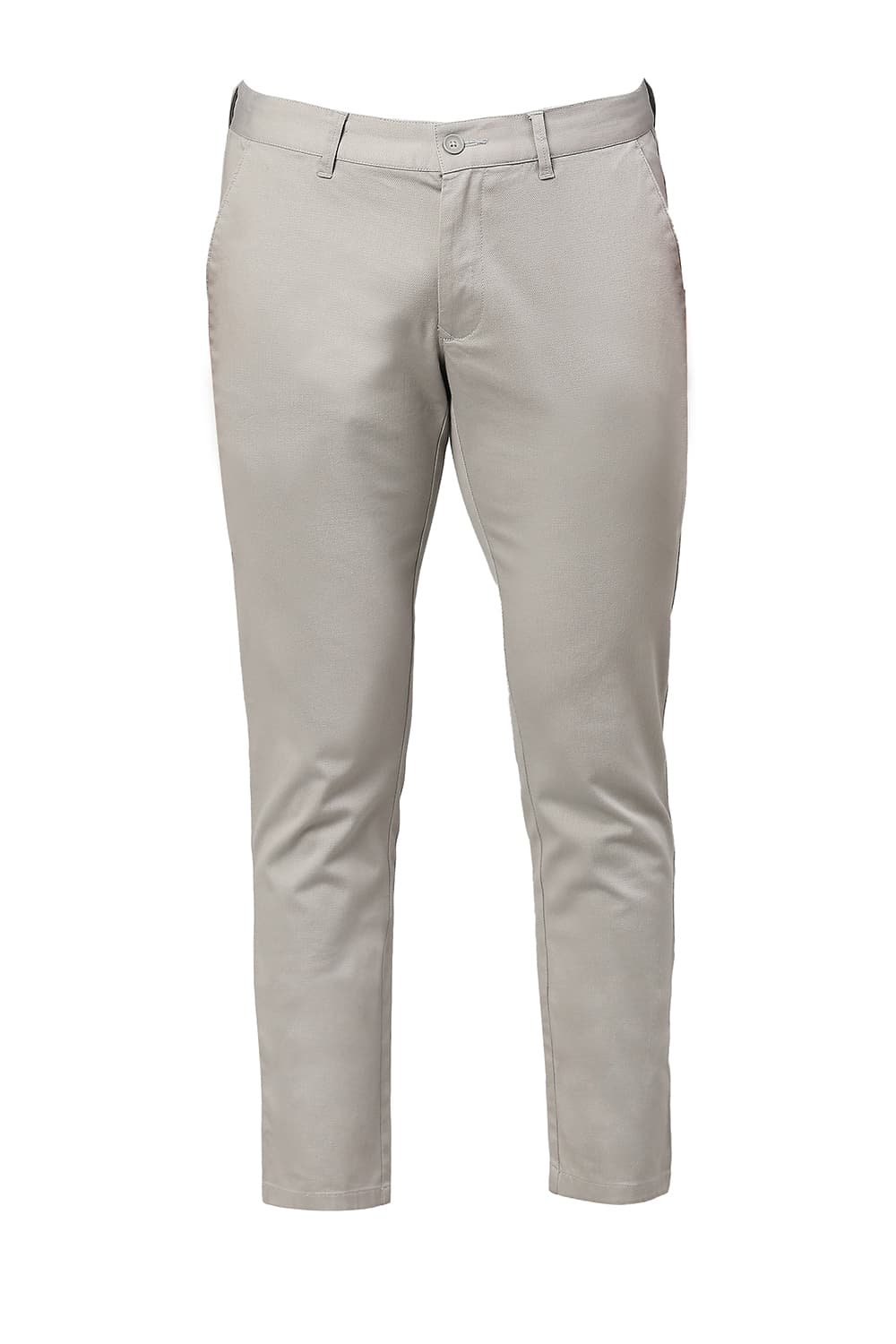 BASICS TAPERED FIT COTTON STRETCH DOBBY TROUSERS