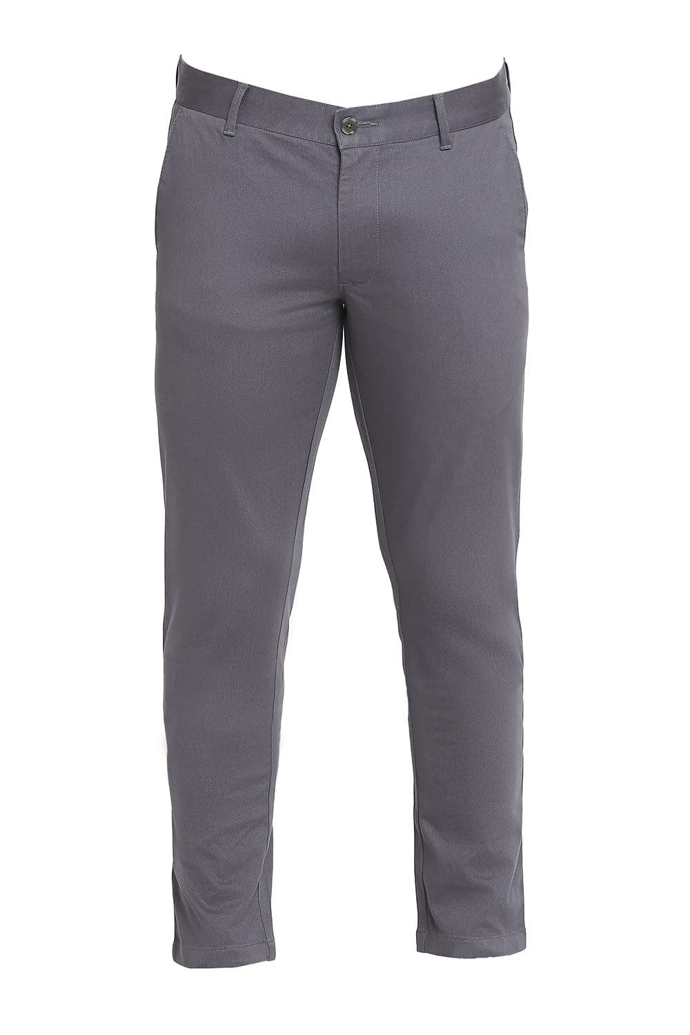 BASICS TAPERED FIT COTTON STRETCH DOBBY TROUSERS