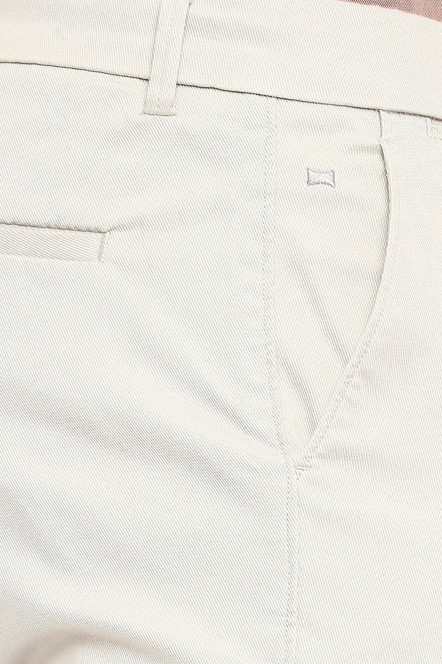 BASICS TAPERED FIT MOONSTRUCK STONE COTTON STRETCH DOBBY TROUSERS