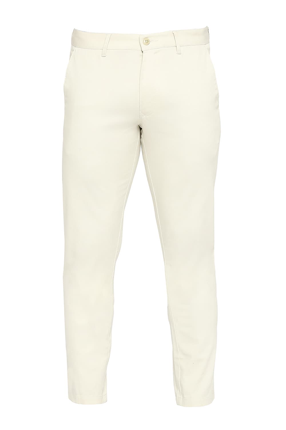 BASICS TAPERED FIT COTTON STRETCH DOBBY TROUSERS