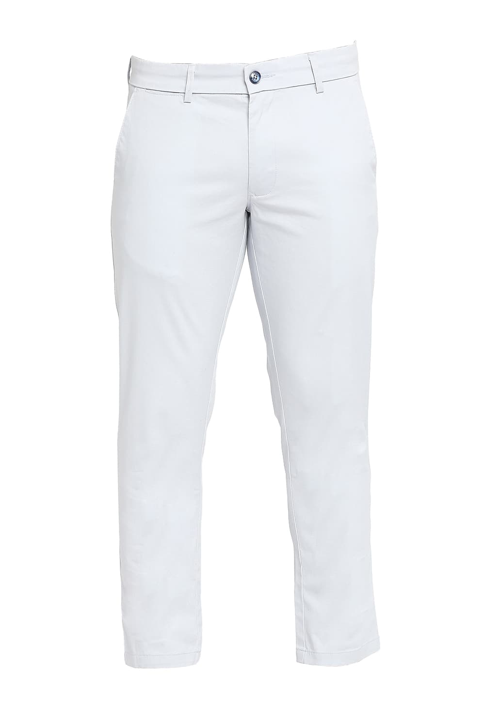 BASICS TAPERED FIT COTTON STRETCH DOBBY TROUSERS