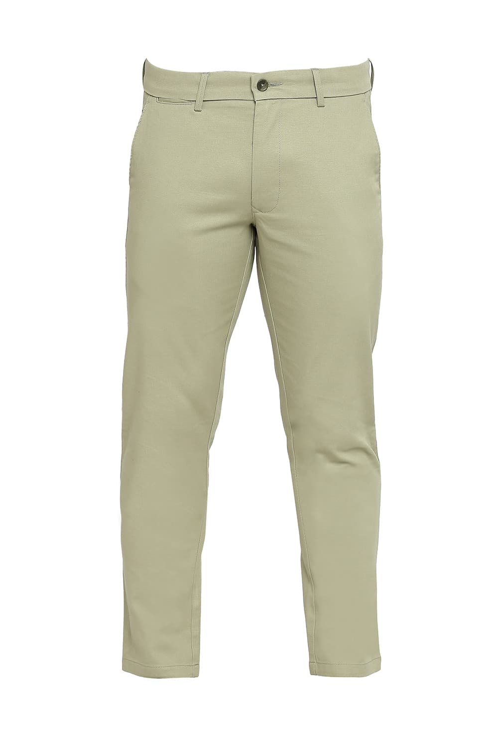 BASICS TAPERED FIT COTTON STRETCH DOBBY TROUSERS