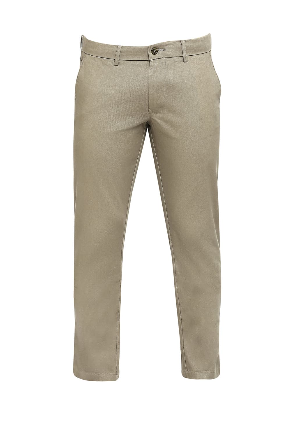 BASICS TAPERED FIT COTTON STRETCH DOBBY TROUSERS