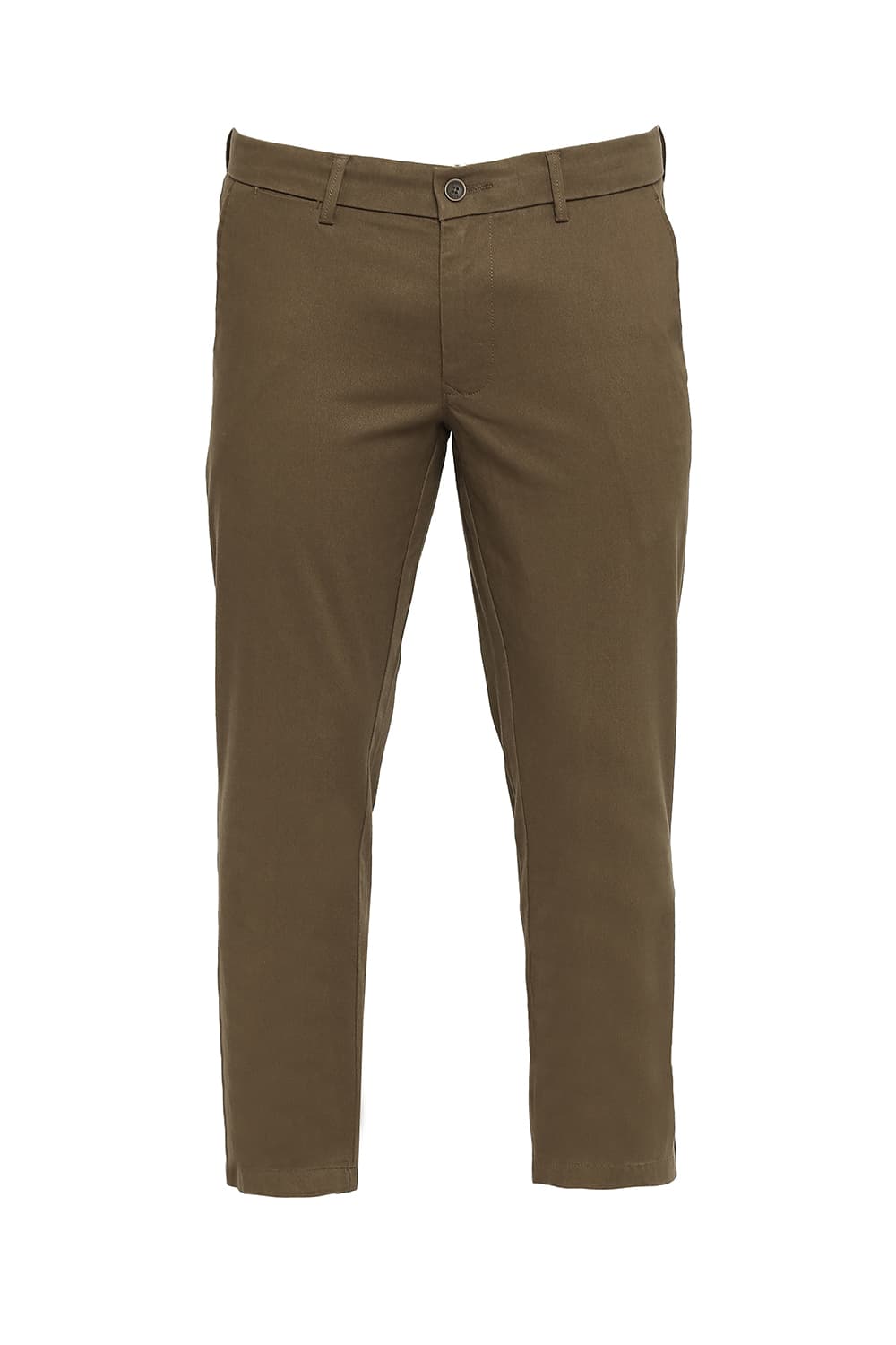 BASICS TAPERED FIT COTTON STRETCH DOBBY TROUSERS