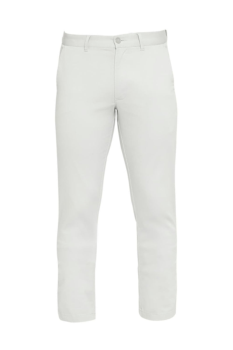 BASICS TAPERED FIT COTTON STRETCH DOBBY TROUSERS