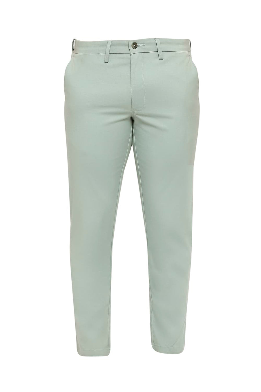 BASICS TAPERED FIT GREEN BAY COTTON PLOYESTER STRETCH DOBBY TROUSERS