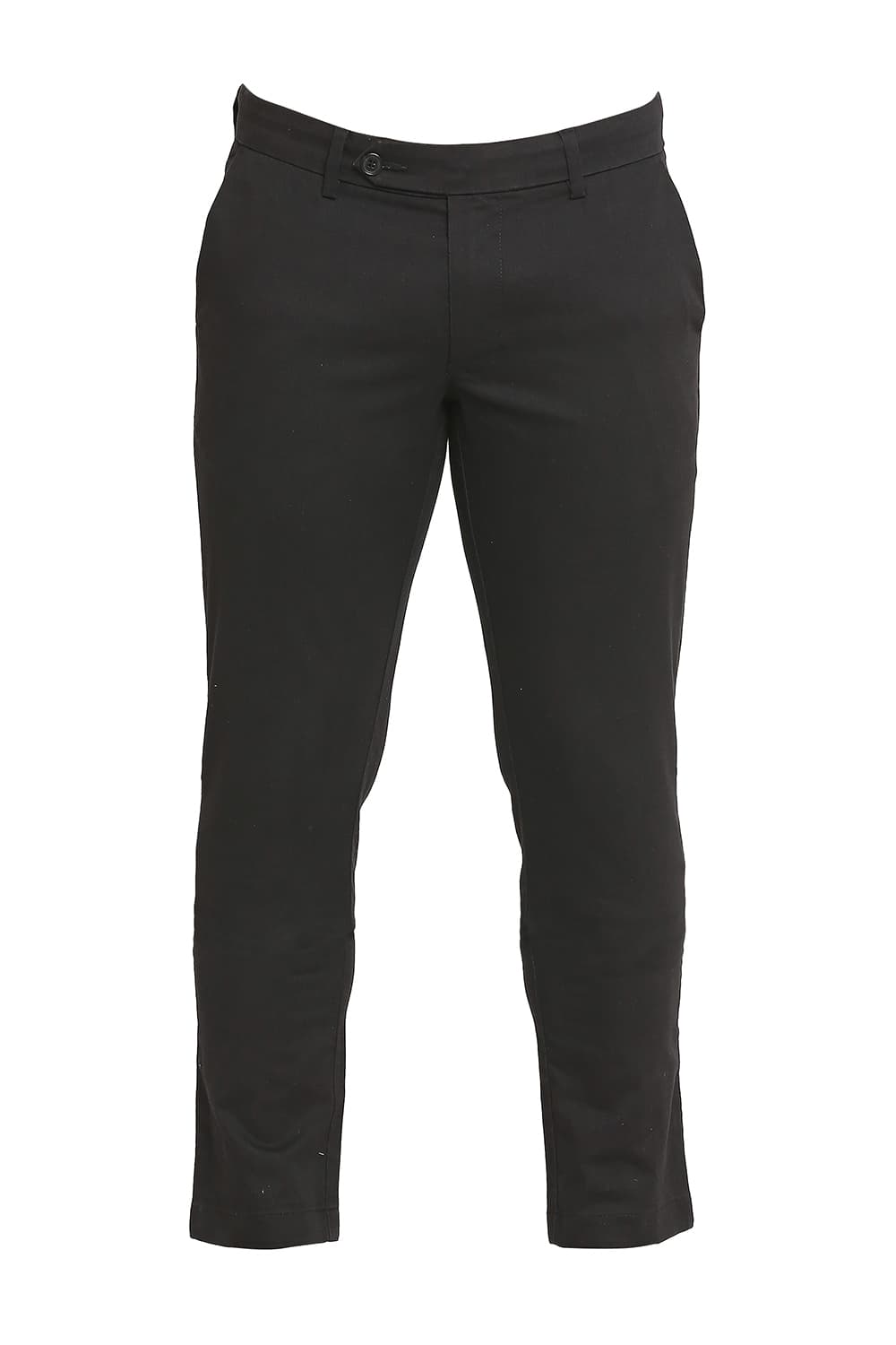 BASICS TAPERED FIT COTTON PLOYESTER STRETCH DOBBY TROUSERS